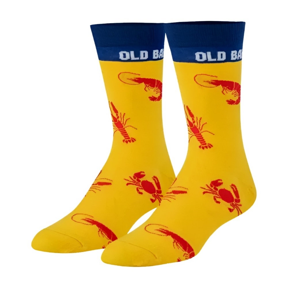 Odd Sox Old Bay Seafood Seasoning Crew Socks - Men's Size 6-12